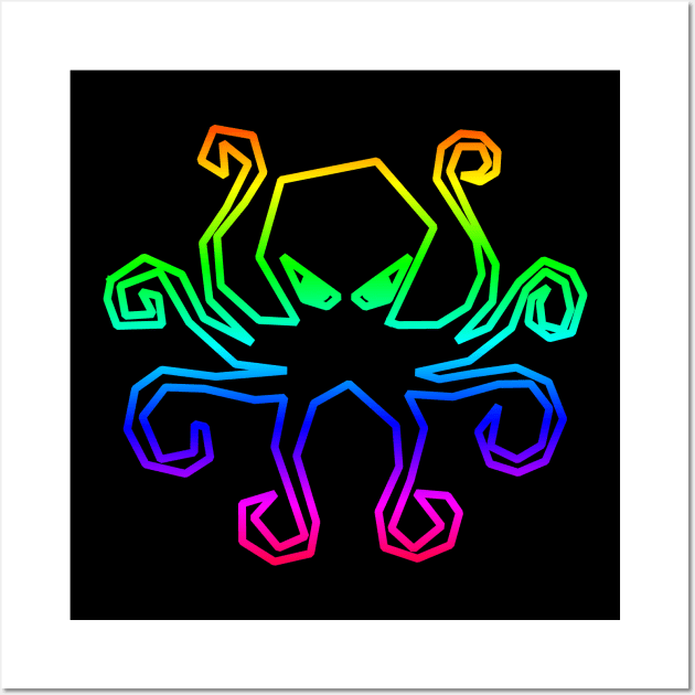 Rainbow Octopus Wall Art by Shrenk